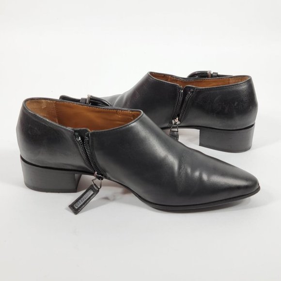 Aquatalia Black Ankle Boots with Buckle - Picture 2 of 11